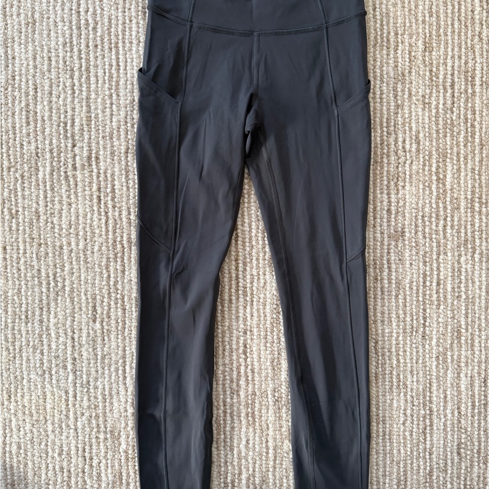 Lululemon Gray Fast and Free Leggings 25”